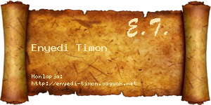 Enyedi Timon névjegykártya